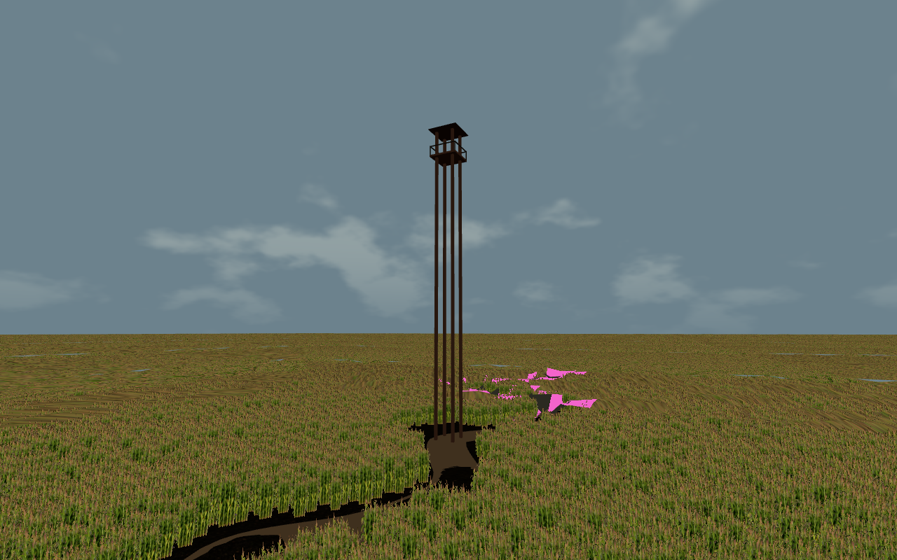 Screenshot of the Corn Rendering near and far field demo